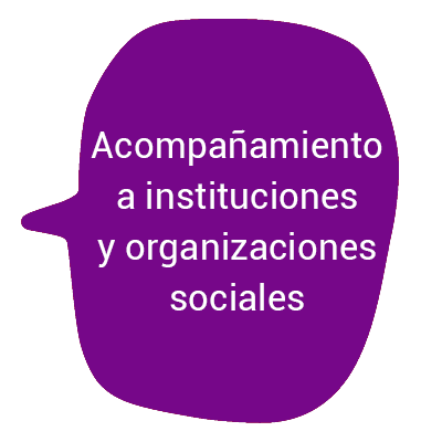 Acompañamiento a instituciones y organizaciones sociales
