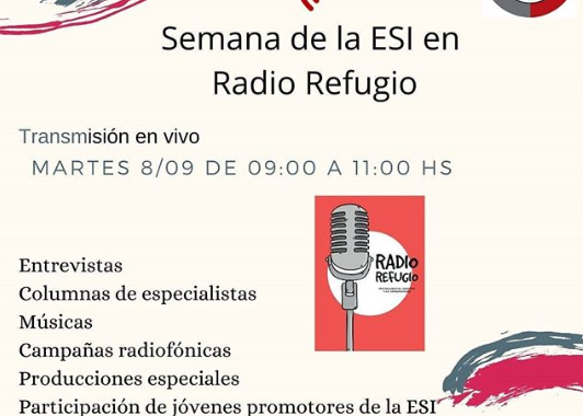 Folleto de las actividad de la ESI en Radio Refugio